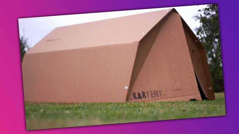 Cardboard tent Would you like to sleep in one of these? CBBC Newsround