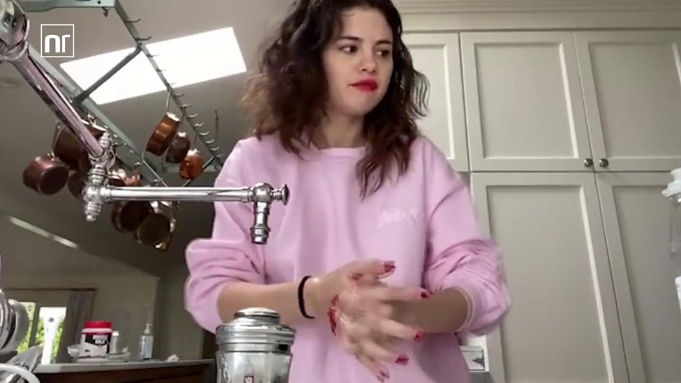 Selena Gomez shows you how to wash your hands