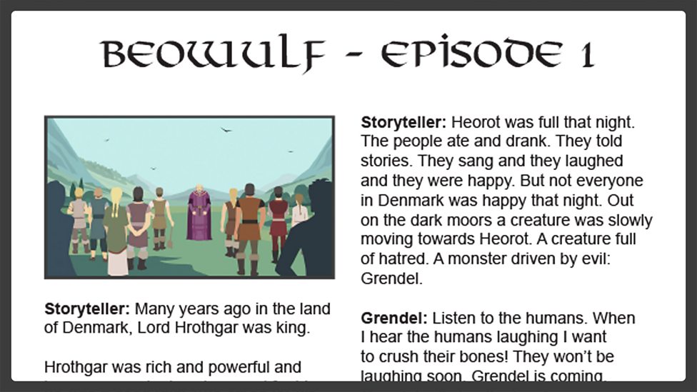 Ks2 english beowulf part 1 bbc teach