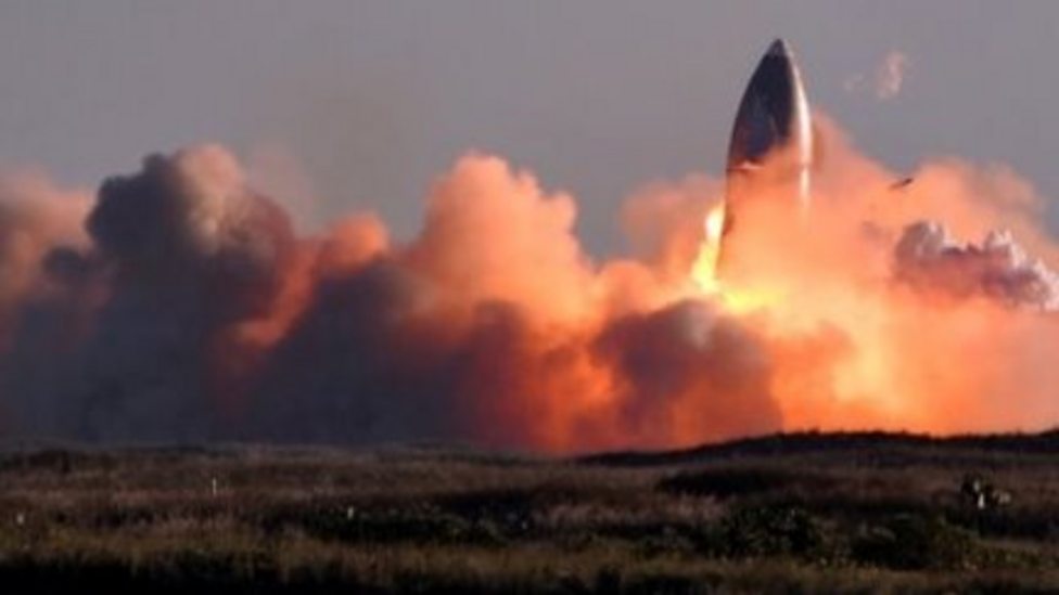 SpaceX Test rocket explodes spectacularly on landing CBBC Newsround