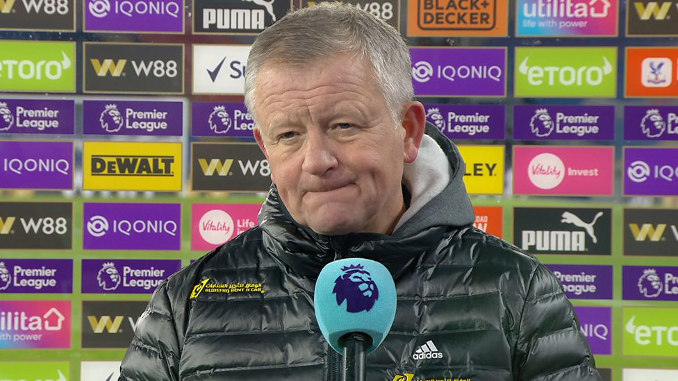 Crystal Palace 2-0 Sheffield United: Chris Wilder says Blades need 'incredible run' of wins - BBC Sport