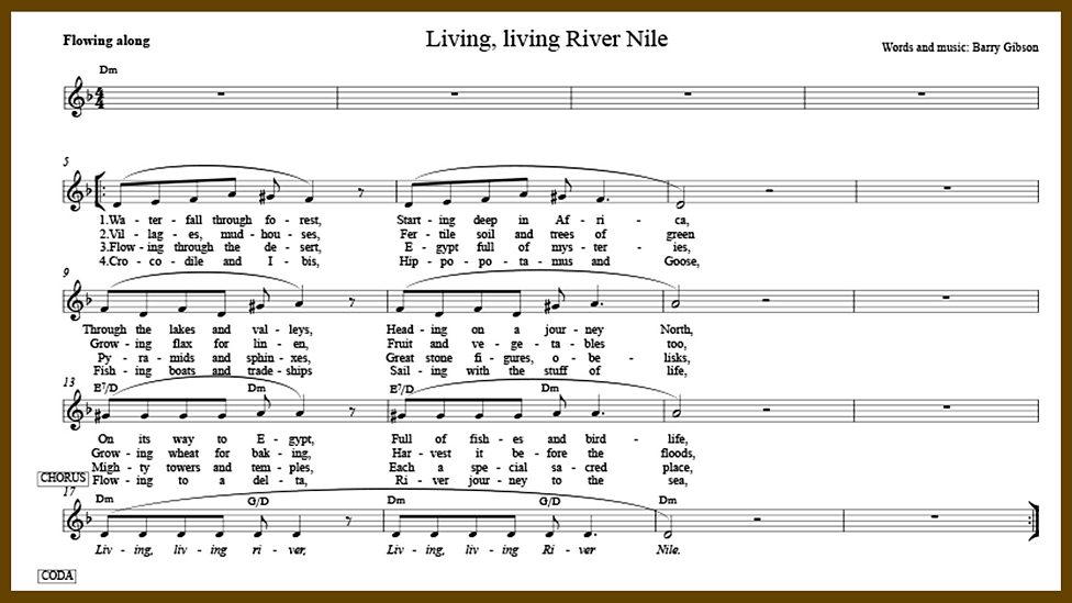 KS2 Music: Ancient Egypt. Song: 'Living, Living River Nile' - BBC Teach