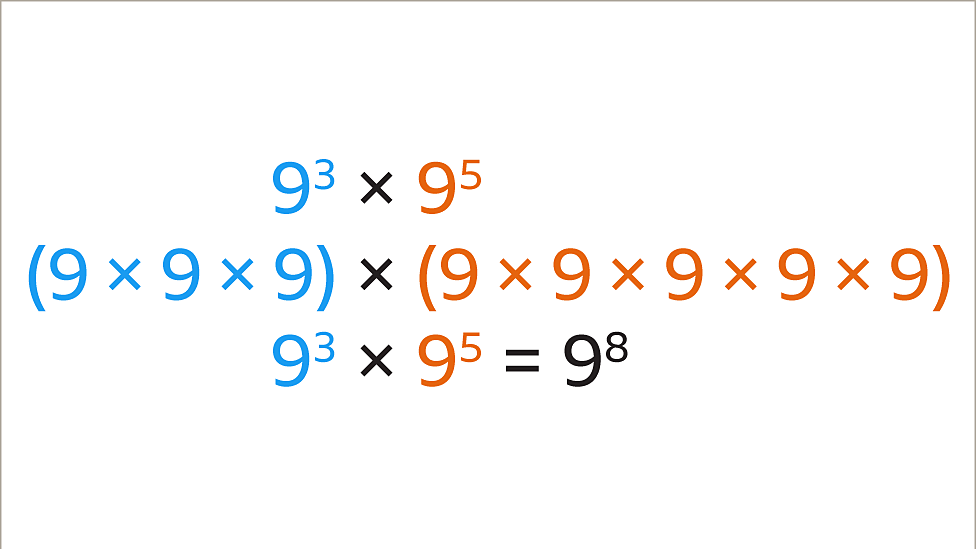 Laws of indices for multiplication and division BBC Bitesize