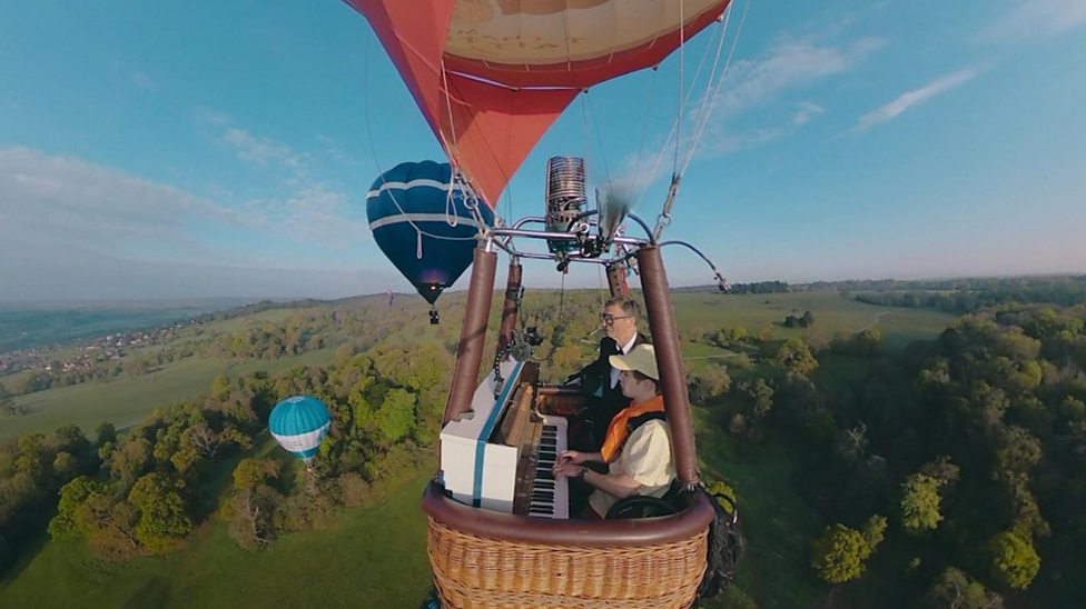 The YouTuber taking to the skies with his piano
