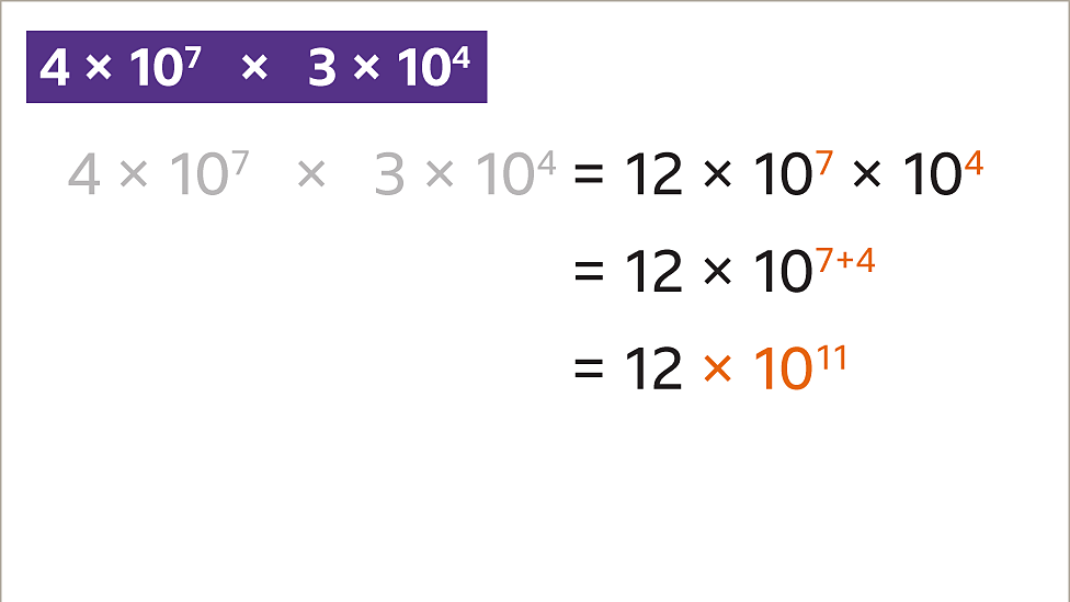 Calculations with standard index form BBC Bitesize