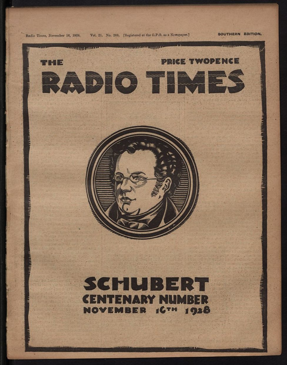 BBC Radio 3 - Composer of the Week, Franz Schubert (1797-1828), Schubert on  the cover of Radio Times