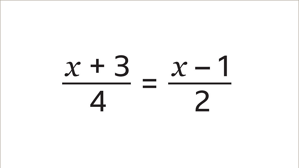 Solving equations with fractions ks3 maths bbc bitesize
