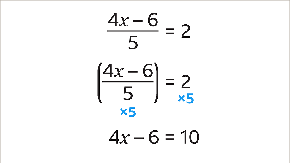 Solving equations with 𝒙 on one side - KS3 Maths - BBC Bitesize