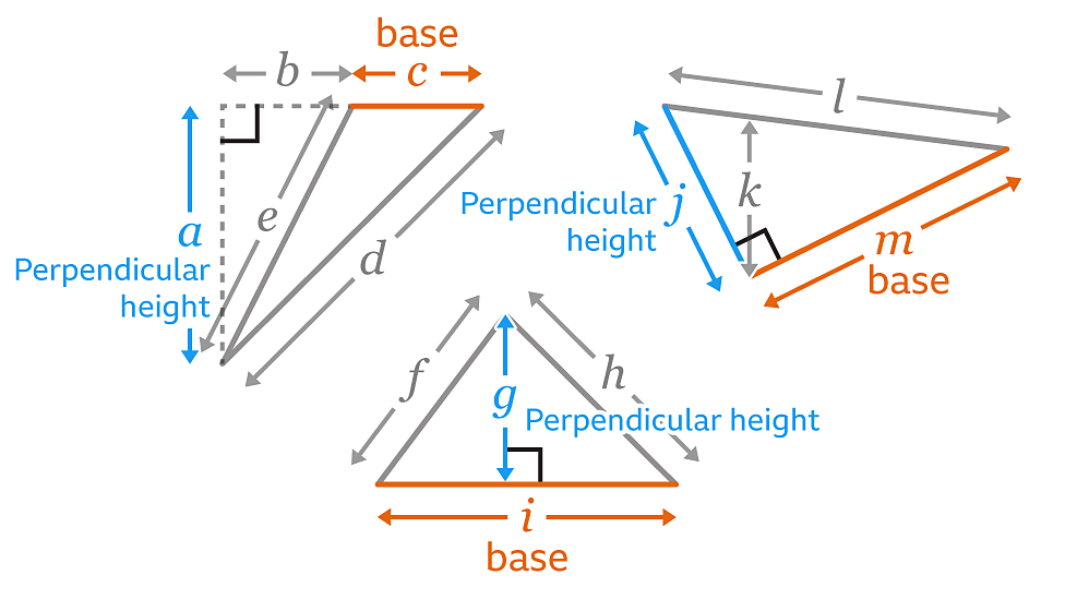 Area of triangles KS3 Maths BBC Bitesize