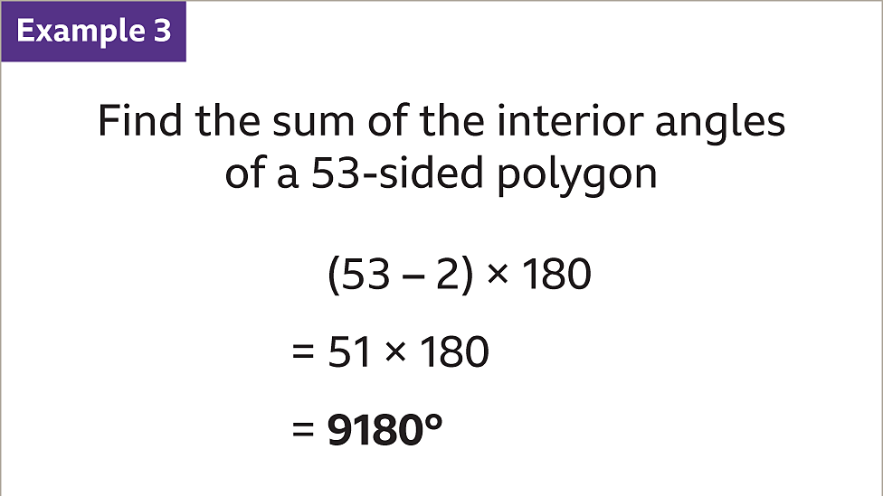 Polygons - sum of interior angles - KS3 Maths - BBC Bitesize