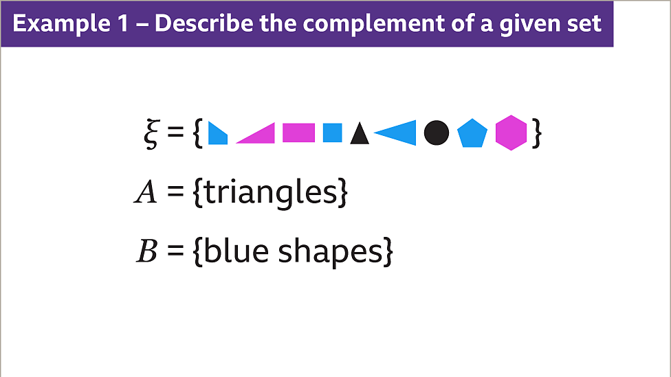 The Complement Of A Set - KS3 Maths - BBC Bitesize - BBC Bitesize