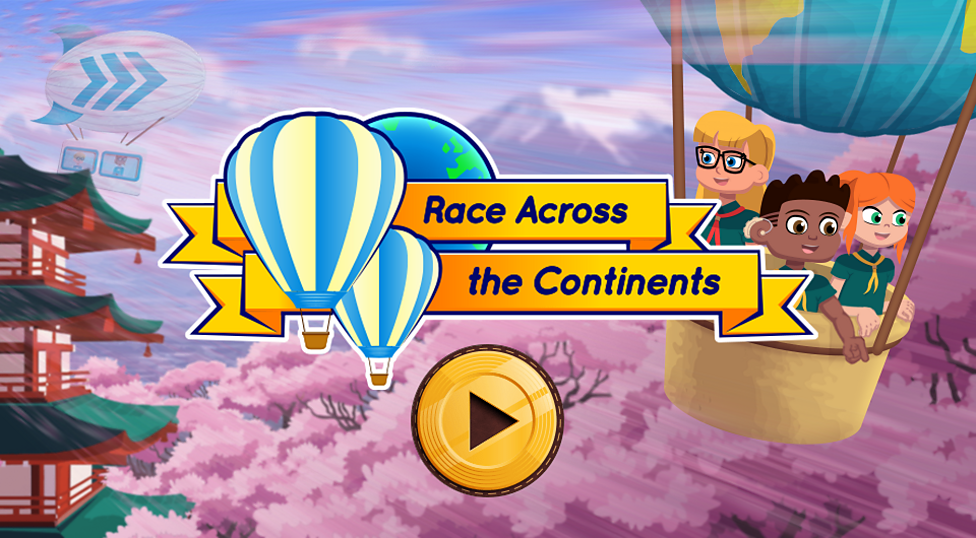 Race Across the Continents KS2 Geography Games BBC Bitesize