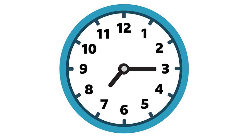 Quarter past and quarter to KS1 maths BBC Bitesize