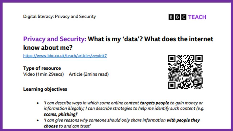What information does the internet know about you? - BBC Teach