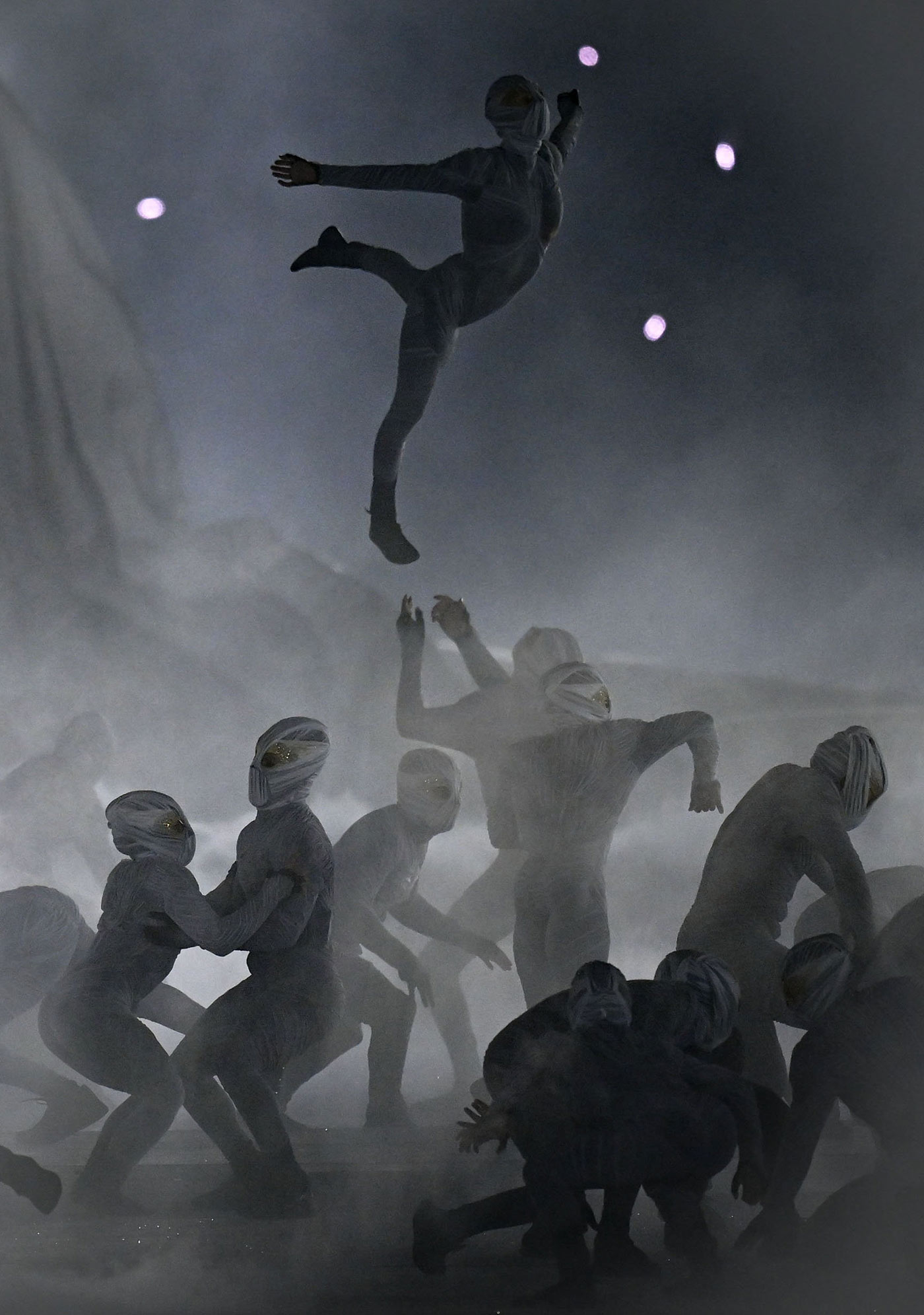 Performers during the closing ceremony of the Olympic Games - 11 August 2024