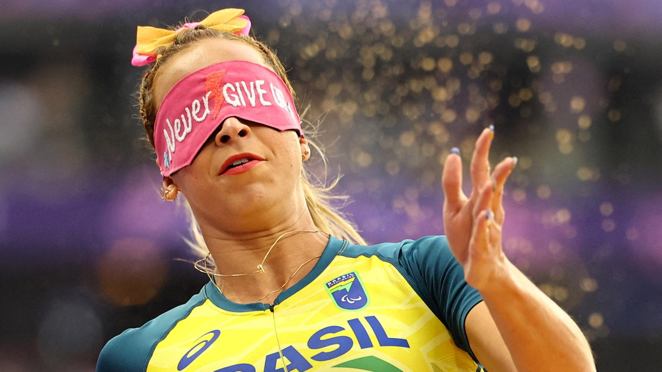 Lorena Silva Spoladore of Brazil in action in the Women's Long Jump competition