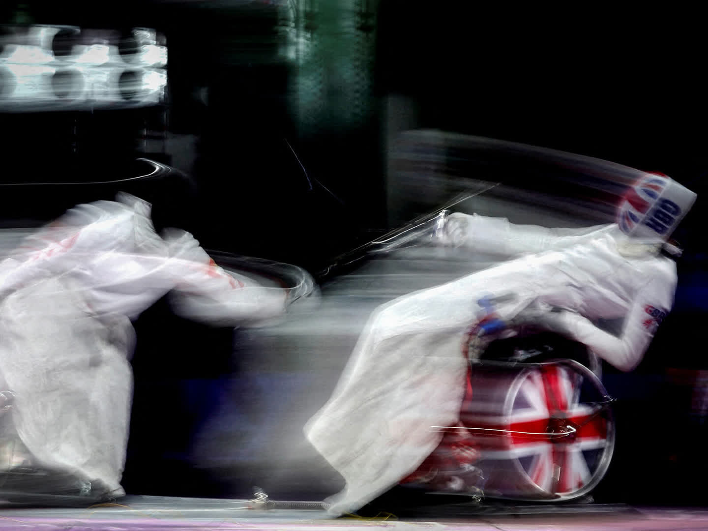 Gang Sun of China and Piers Gilliver of Britain face off in the gold medal bout for the Men’s Epee Category of Wheelchair Fencing during the Paris 2024 Paralympics, September 6, 2024.