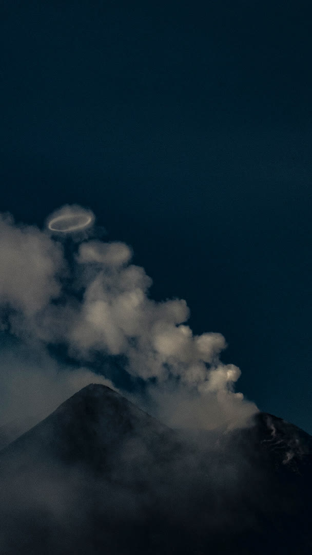 Italy's Mount Etna put on a show by blowing near-perfect circles into the Sicilian sky. A new crater opened on the summit of Europe's largest active volcano leading to an unusual display of the so-called 'smoke rings'. The rings are made of gases and propelled by a circular vent in the volcano.