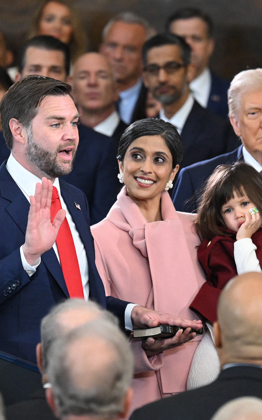 J D Vance is sworn in as the US Vice President