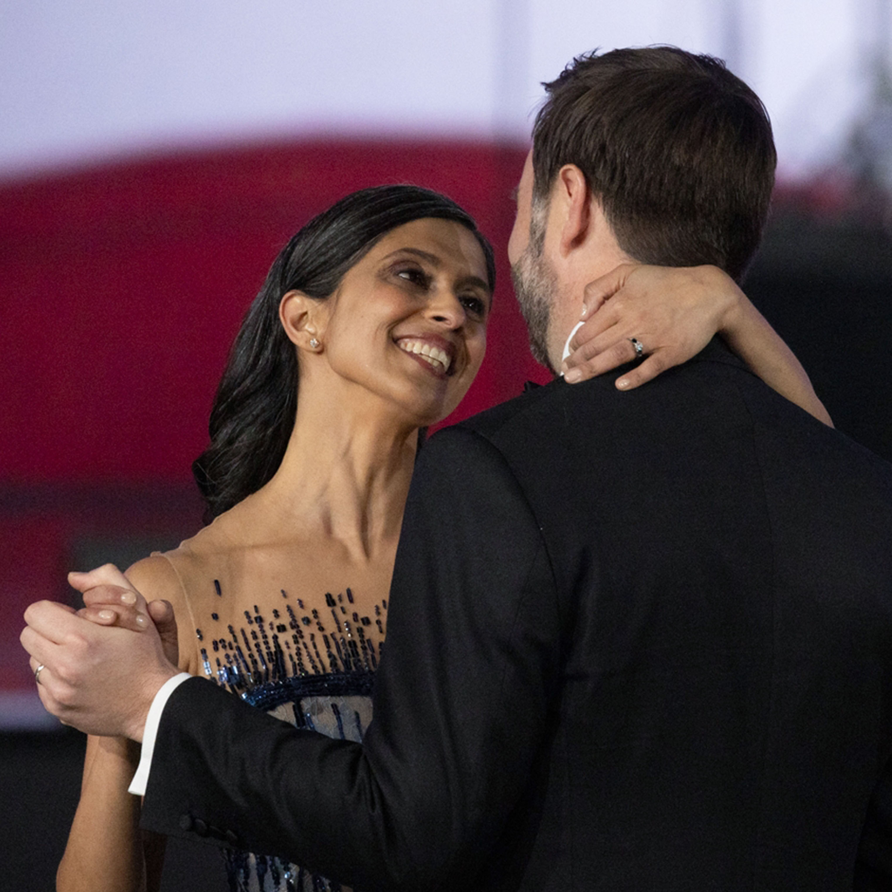 US Vice-President JD Vance and Second Lady Usha Vance dance