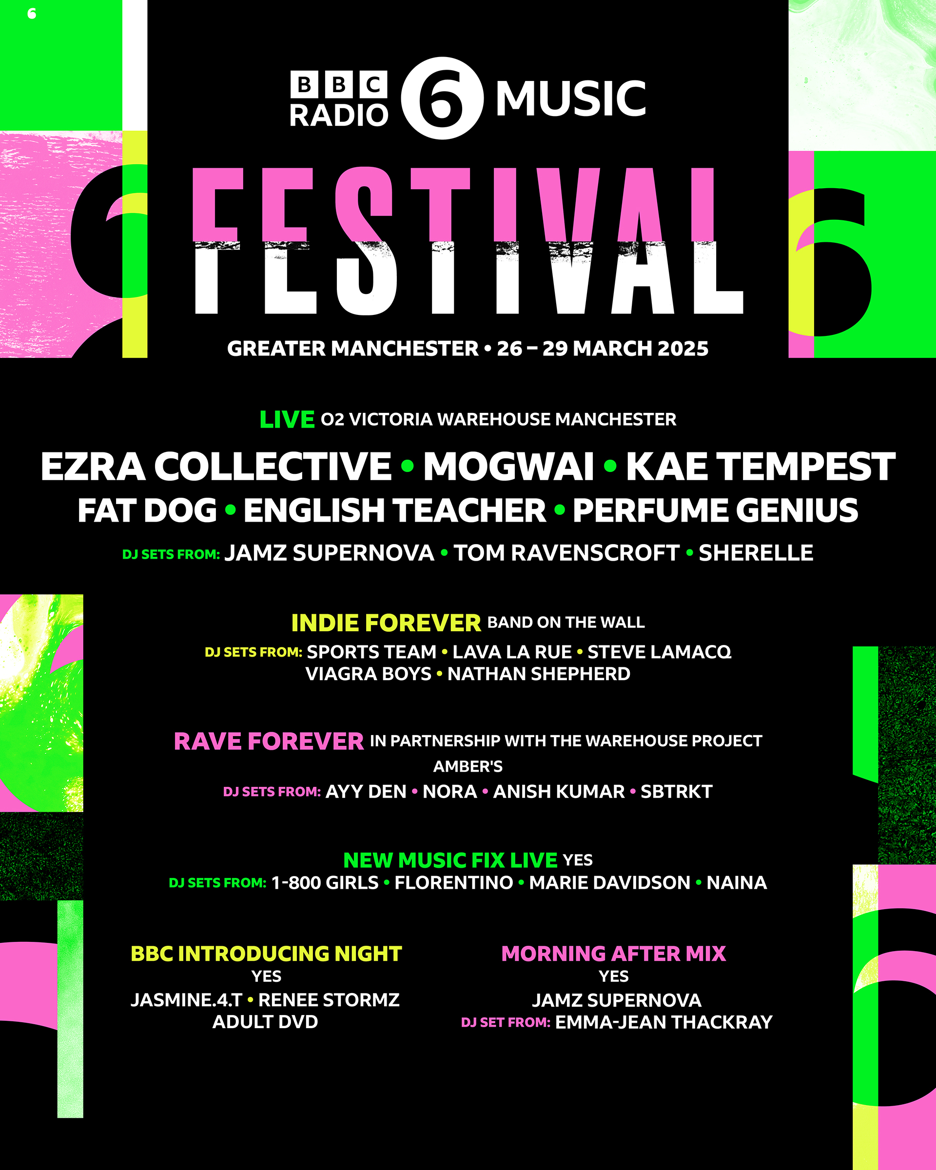 6 Music Festival 2025 - Line Up Poster