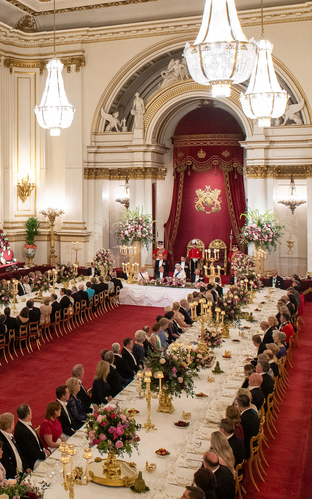 Trump and Queen Elizabeth II during a state visit in 2019