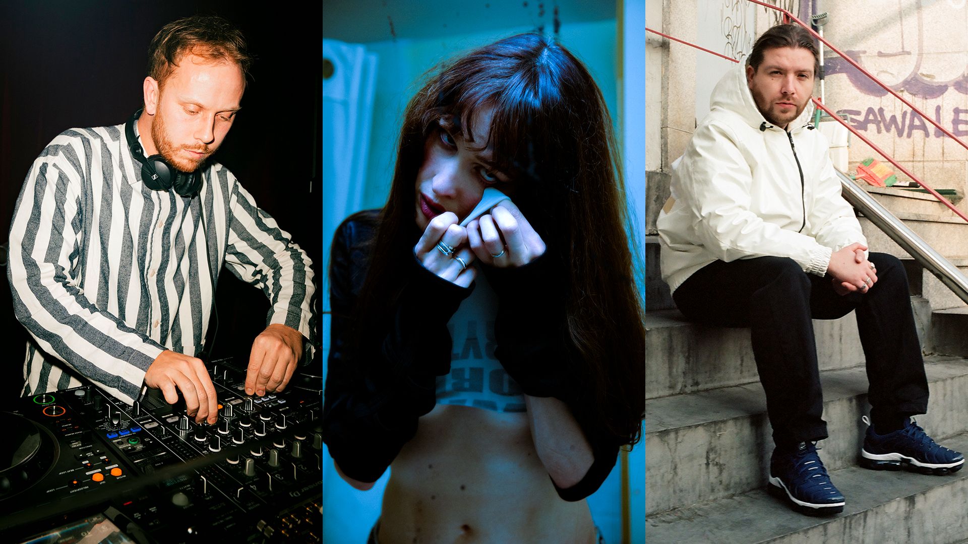 New Music Line Up L-R L-R 1-800 GIRLS, Marie Davidson, Florentino