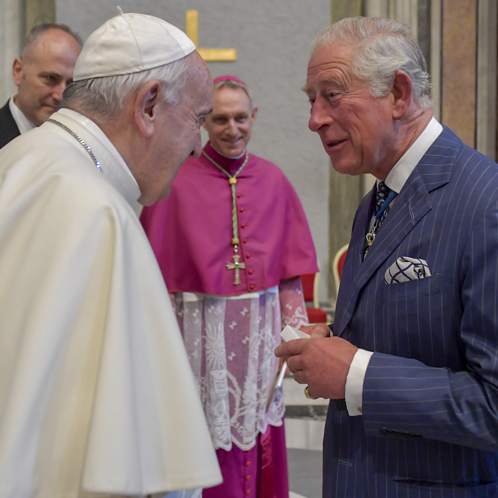 Pope Francis meets Prince Charles