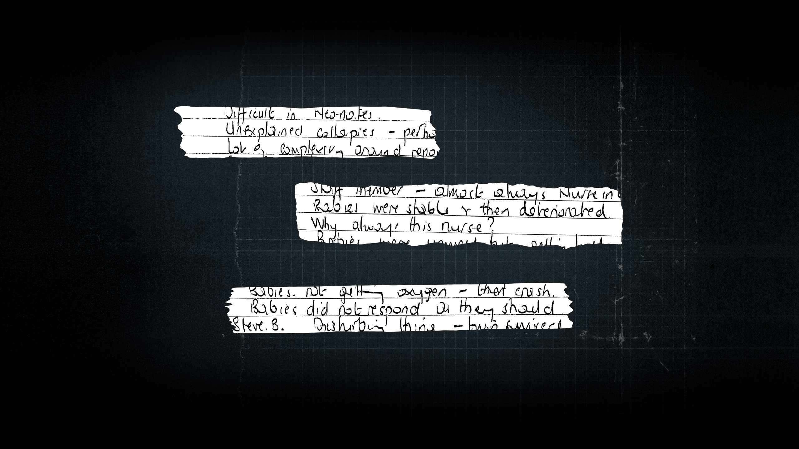 Three sections of handwritten notes from the meeting.