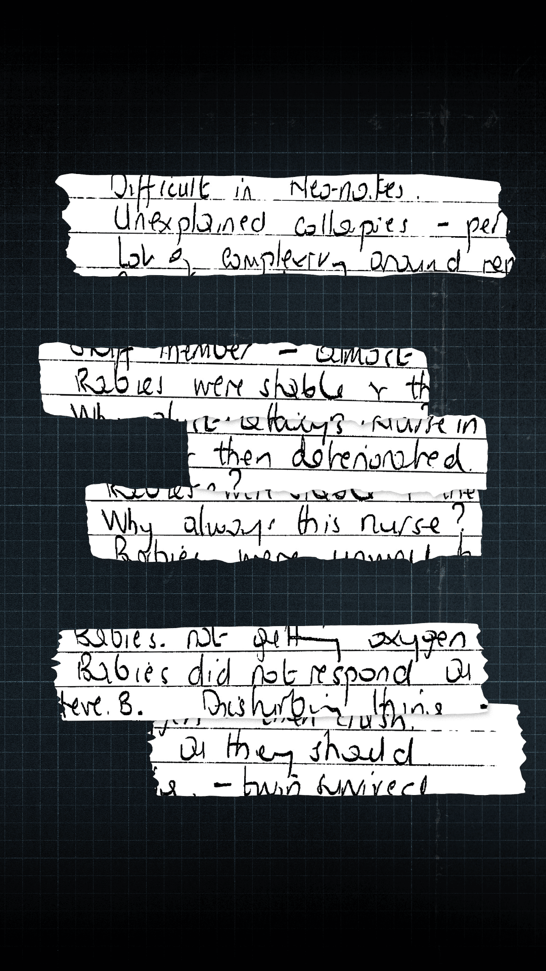 Three sections of handwritten notes from the meeting.