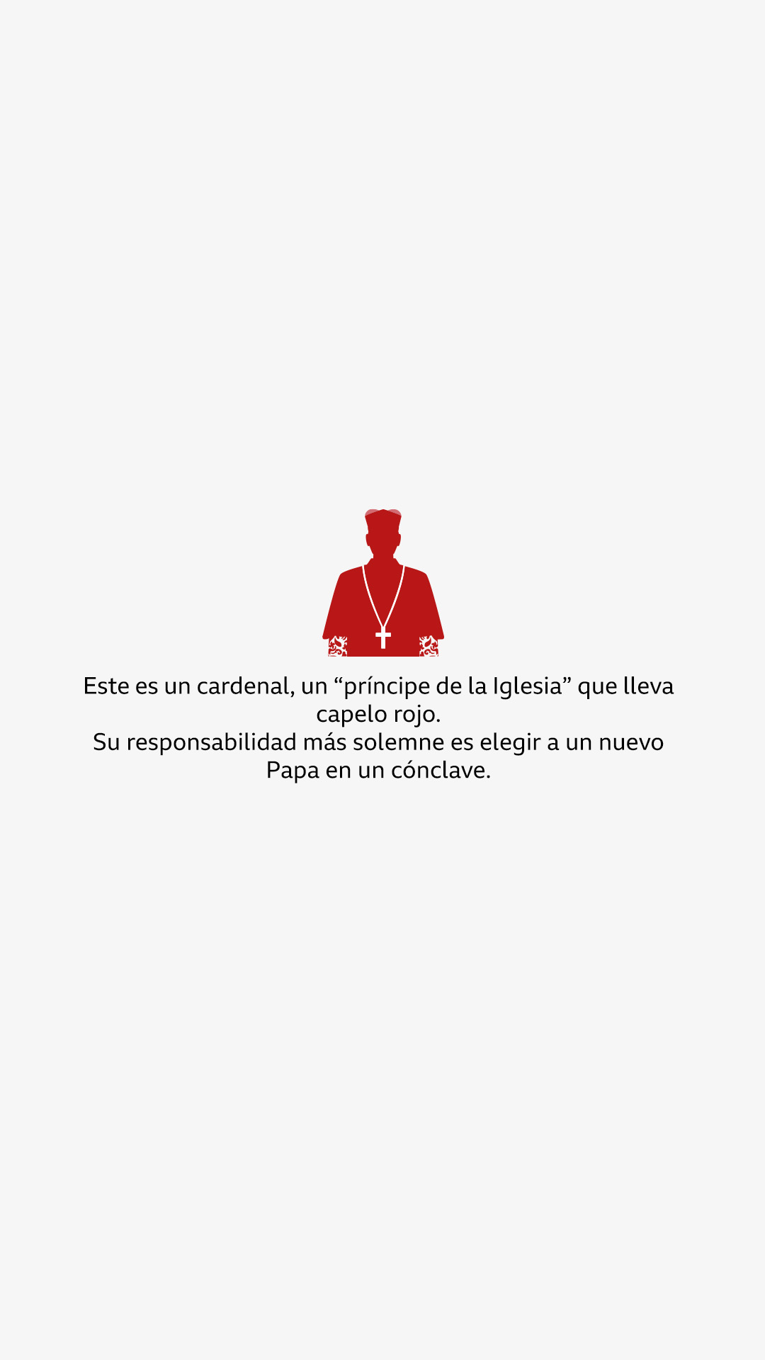 Infografía que muestra el icono de un cardenal