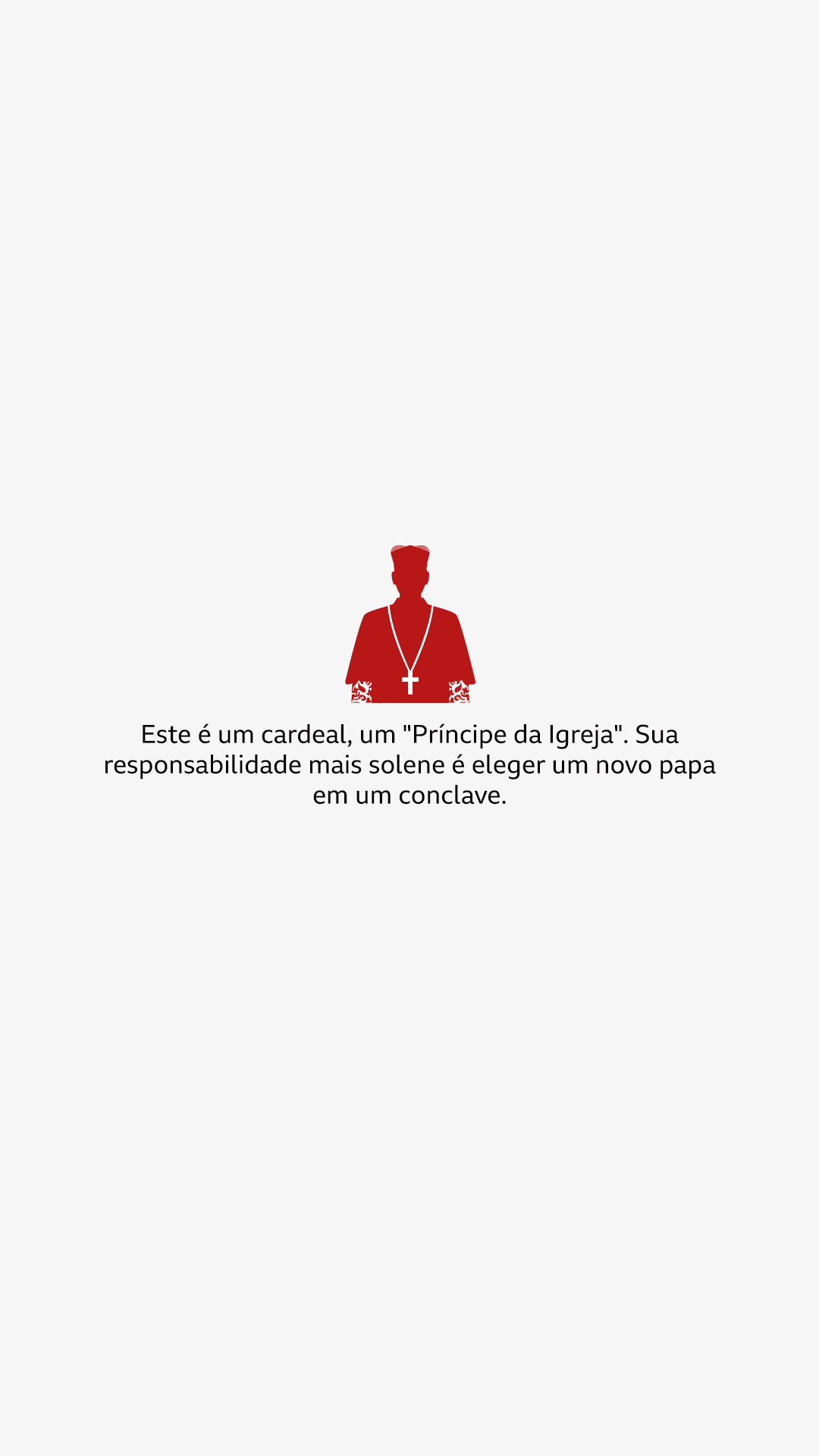 Gráfico mostrando o ícone de um cardeal