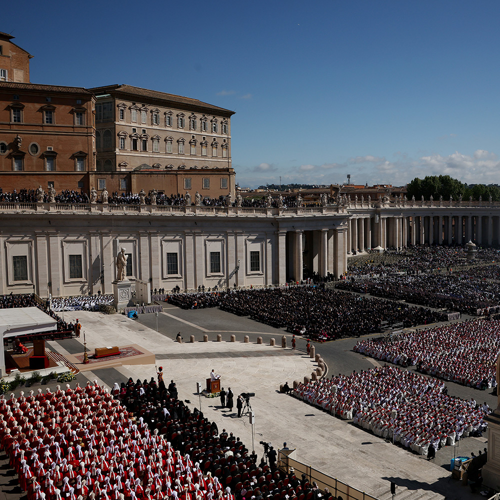 A general view during the funeral of Pope Francis