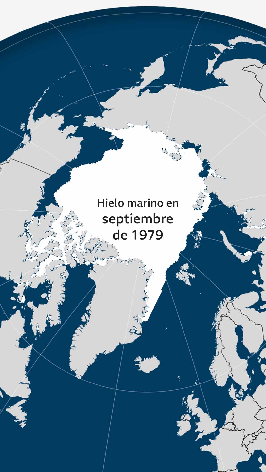 Mapa que muestra la extensión del hielo marino en septiembre de 1979
