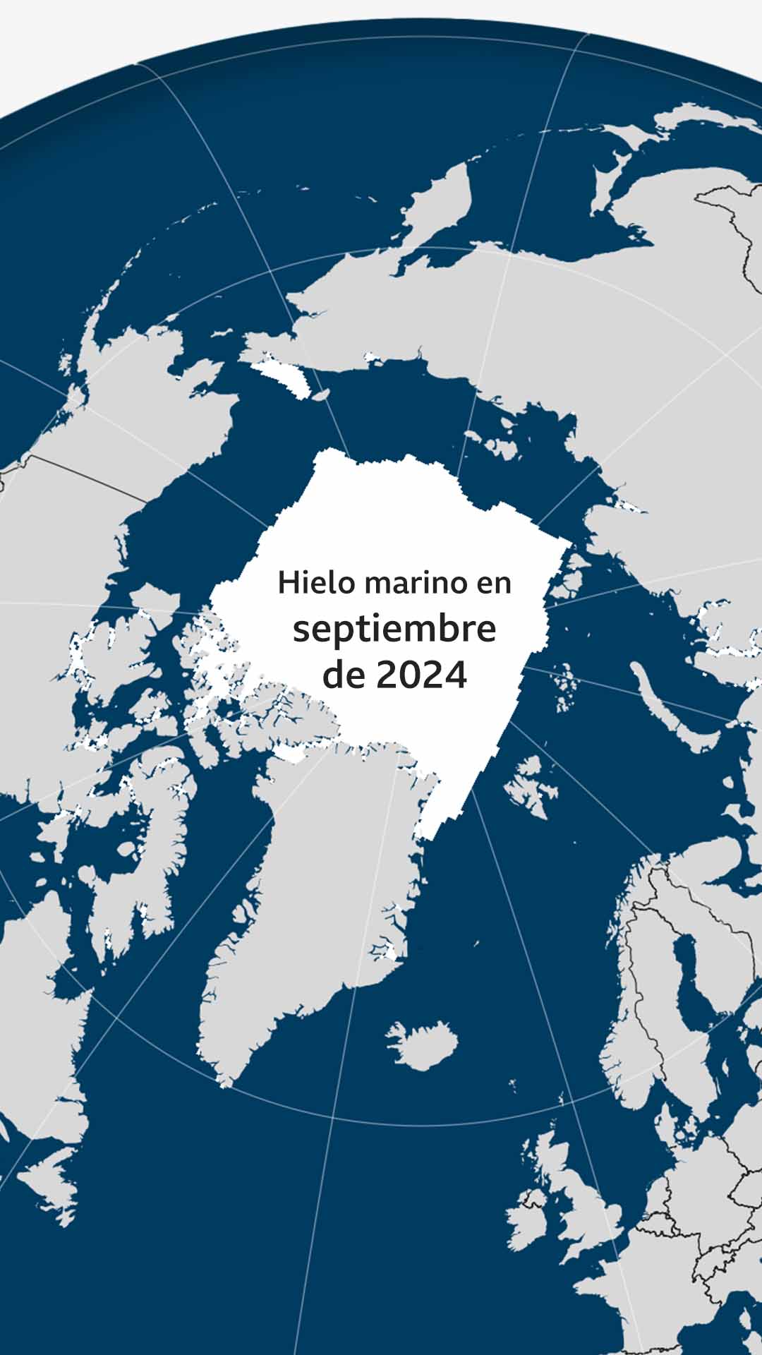Mapa que muestra la extensión del hielo marino en septiembre de 2024