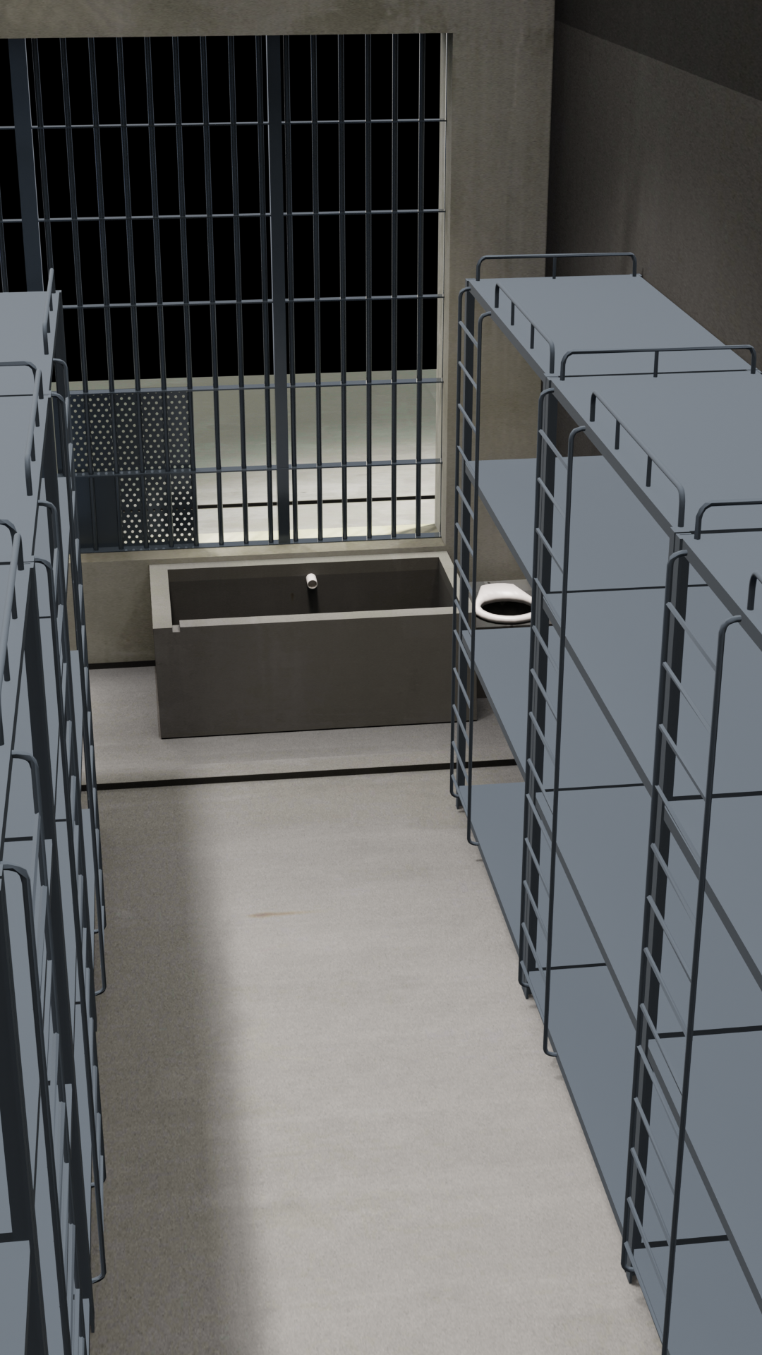 Interior de una celda del Cecot