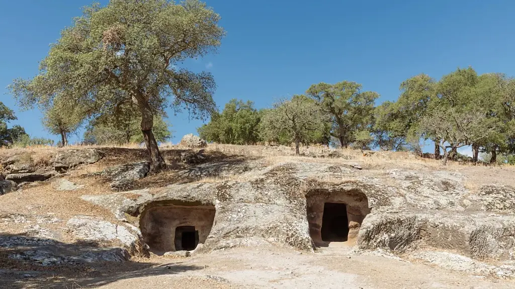 A view of a hillside landscape from a cave in Sardinia (Credit: Andrea Cocco)