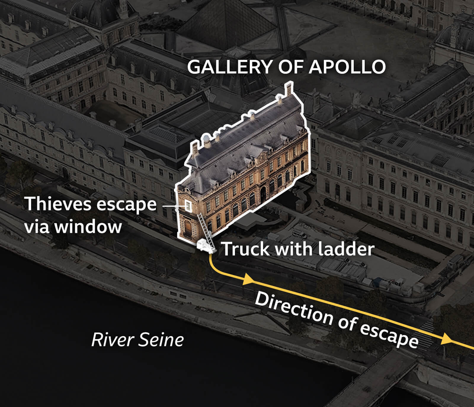 Escape route map