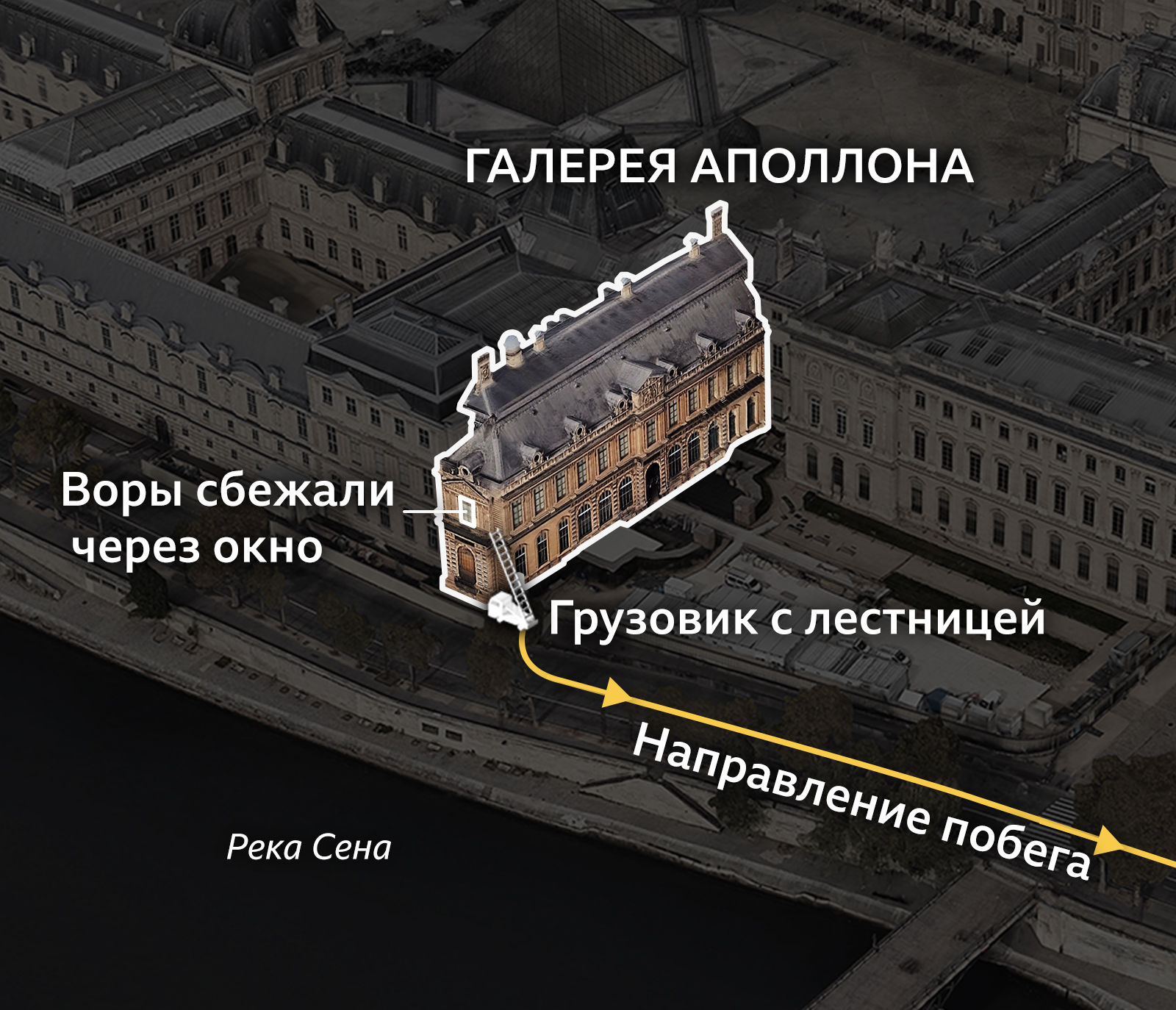 Карта маршрута побега