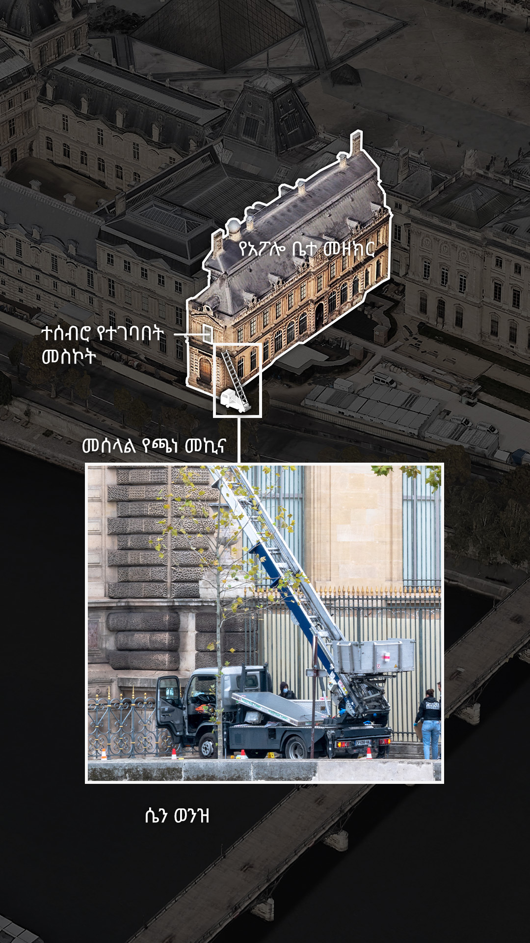 ከጉግል ኧርዝ የተገኘ ሌላ ምሥል ሙዚያሙን እና በዙሪያ የተከናወኑ ነገሮችን ያሳያል