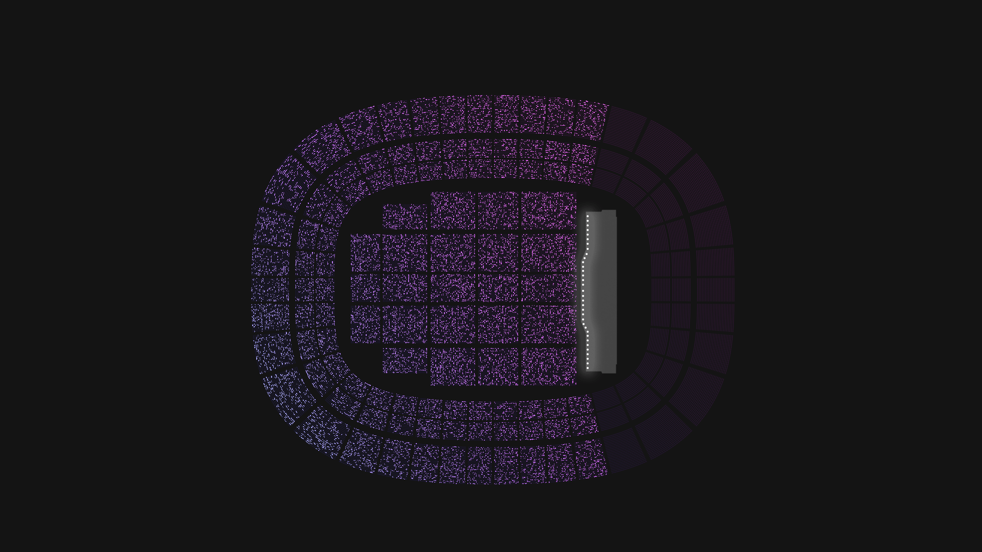 The same image with seat behind the stage missing completely and lots of individual seats mising from the rest of the stadium