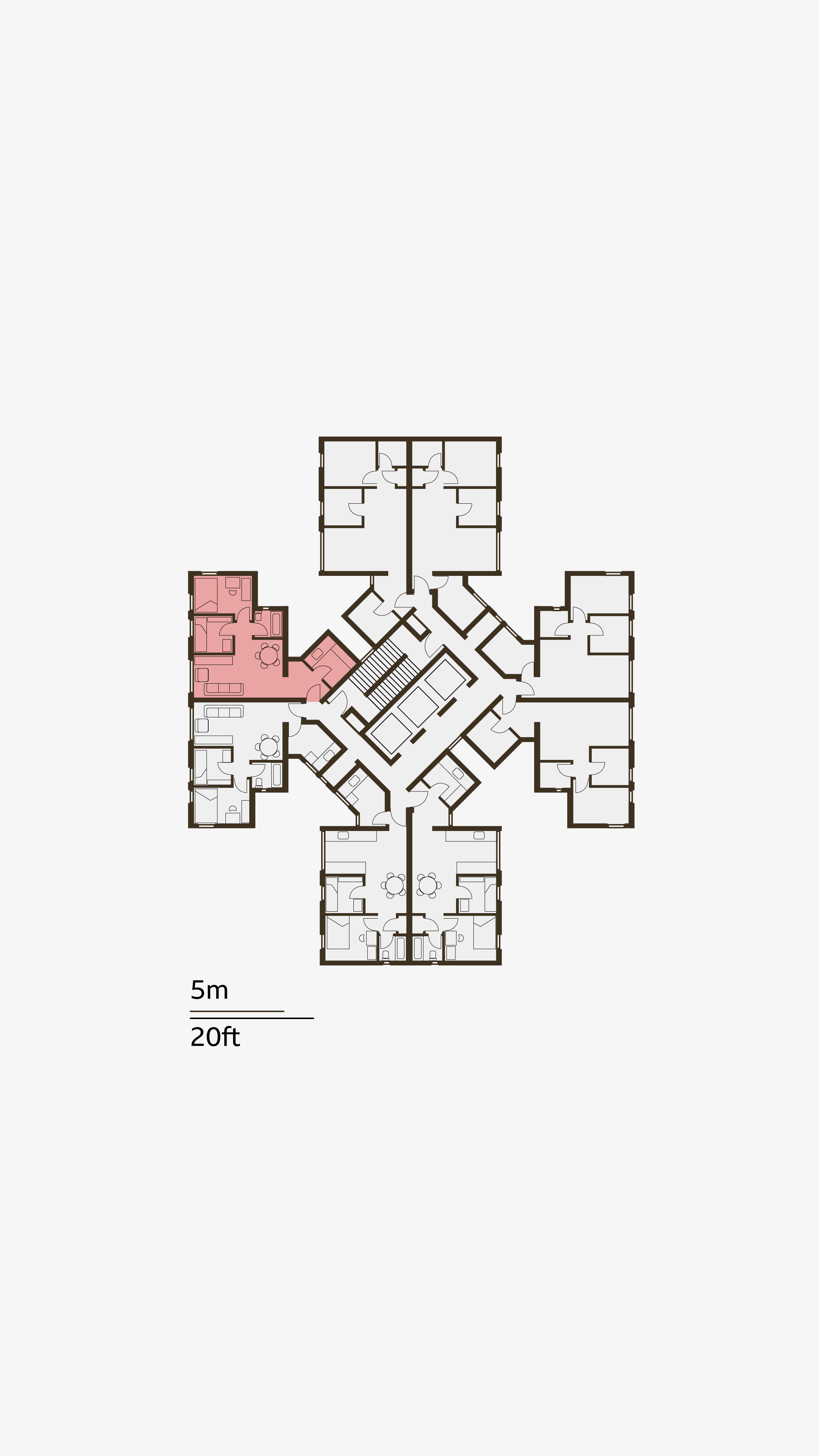 Floorplan of tower block