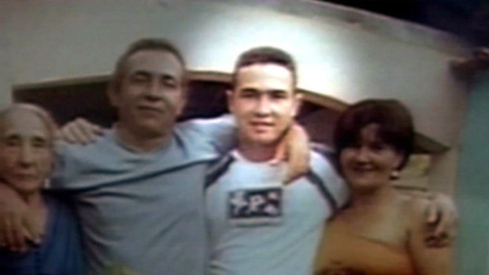 Jean Charles con familiares em Gonzaga