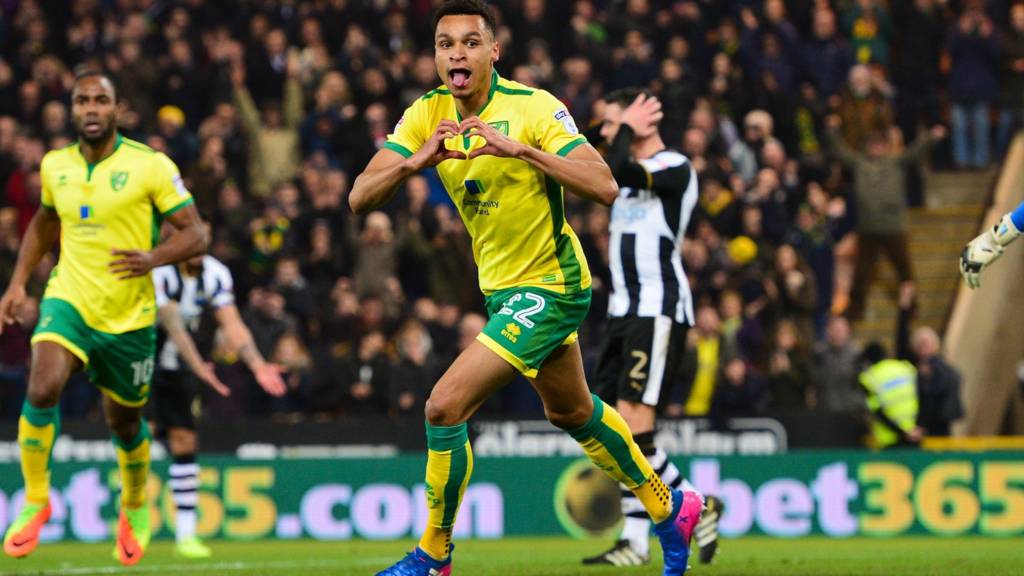 Jacob Murphy celebrates goal