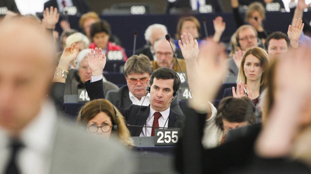 Show of hands during plenary