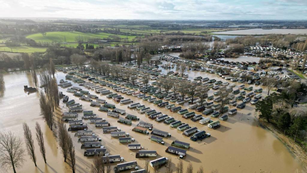 Holiday homes at the Billing Aquadrome flooded