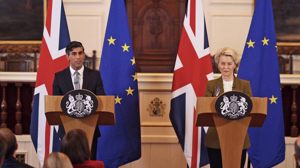 Ursula Von der Leyen with Rishi Sunak