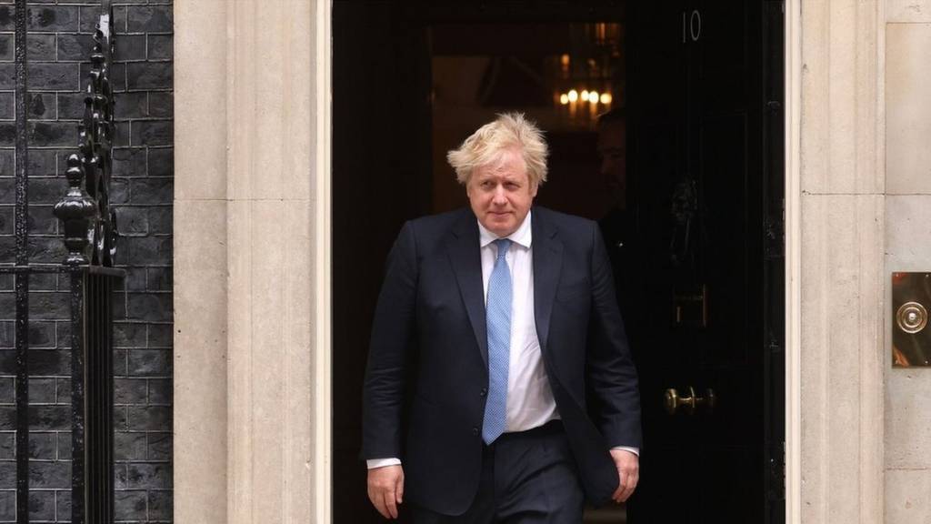 Boris Johnson outside No 10 - 19 April