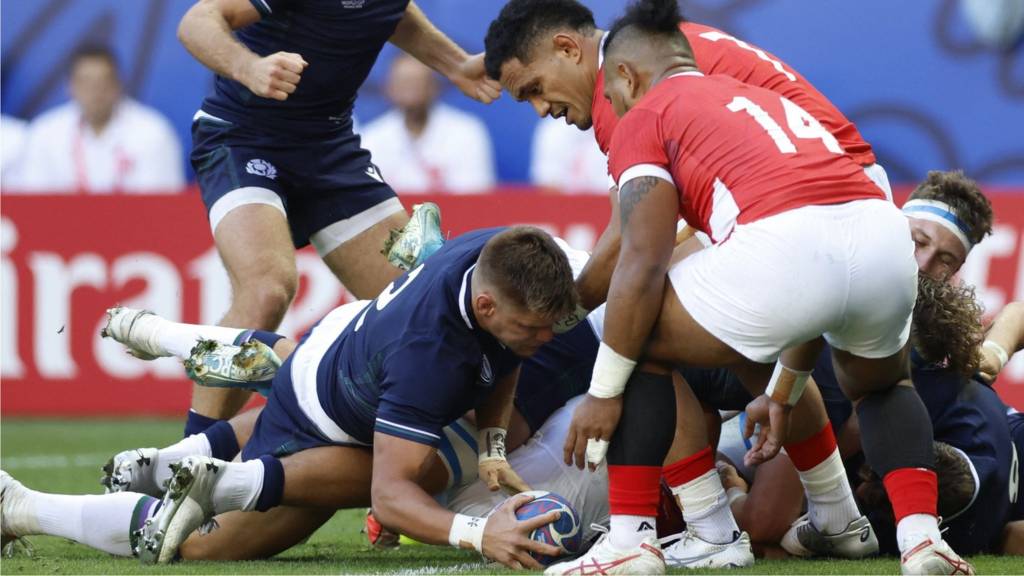 Finn Russell helps Scotland overcome physical Tonga in bonus-point win, Rugby World Cup 2023