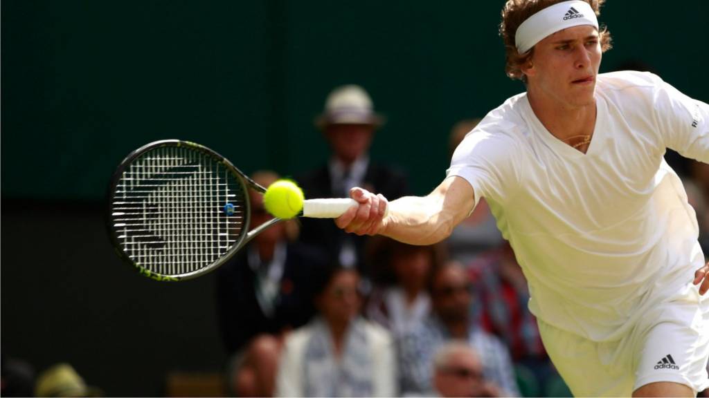 Alexander Zverev in action